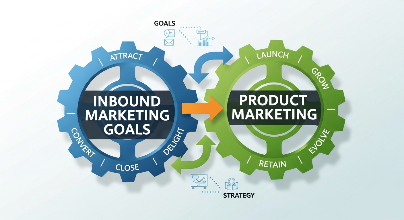 Marketing team aligning inbound goals with product marketing strategy for brand growth