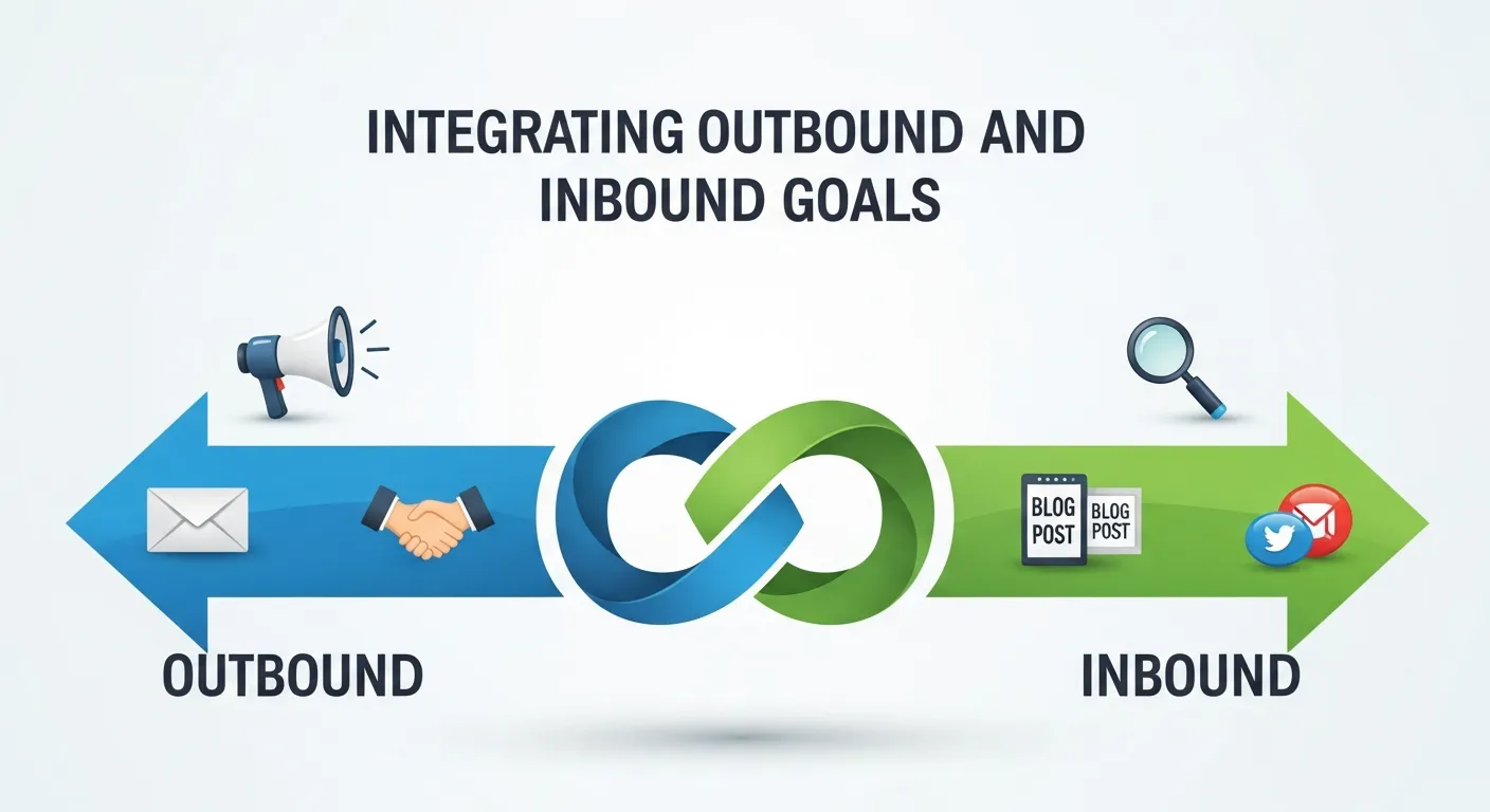 Goal for outbound marketing integrated with inbound strategy to align marketing and improve ROI