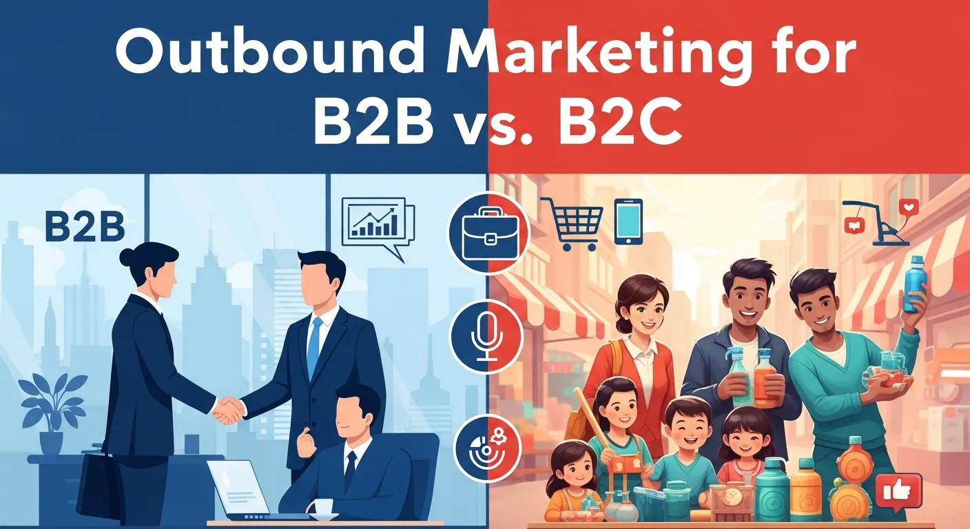 Comparison of outbound marketing strategies for B2B and B2C businesses