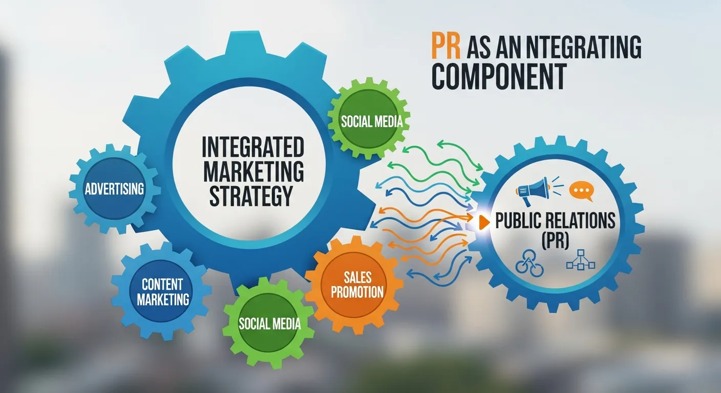 Integrated Public Relations strategy connecting outbound communication with inbound engagement to build brand authority