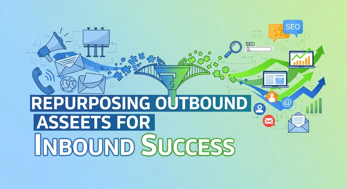 Repurposing outbound marketing materials like brochures and sales scripts into inbound content such as blogs and webinars