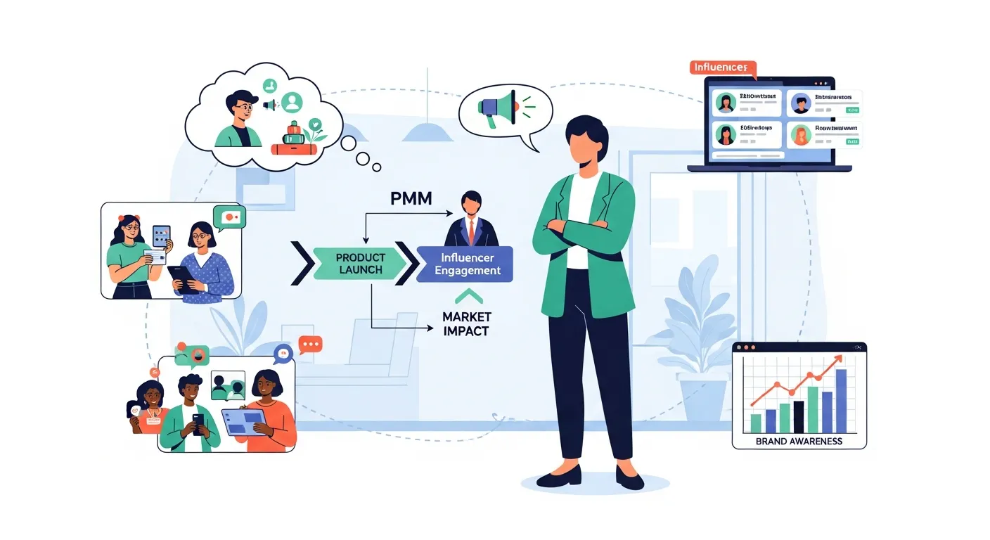 Product marketing manager coordinating influencer marketing campaigns and analyzing brand performance data.