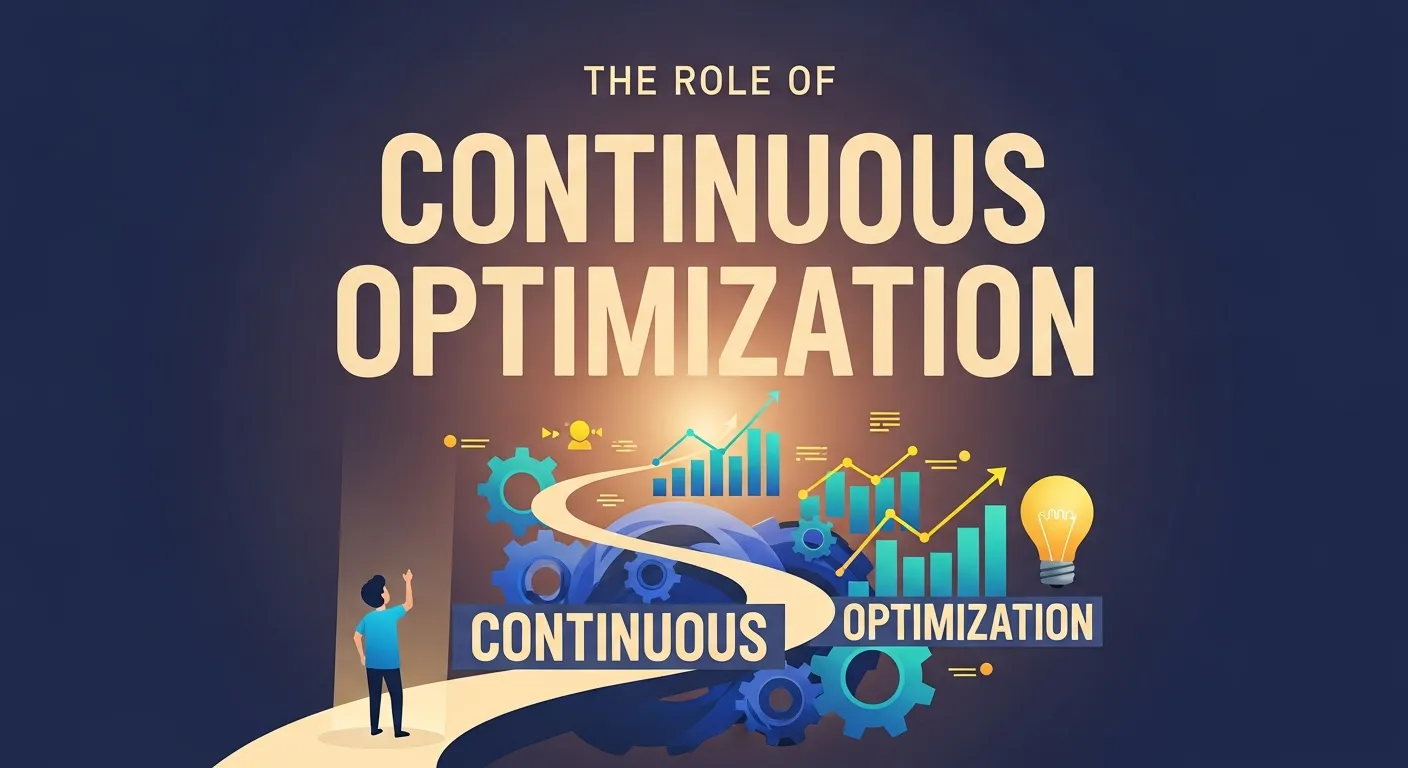 Digital marketer analyzing inbound marketing analytics for continuous optimization