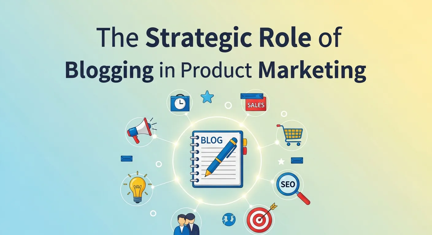 Visual showing overlap between inbound and outbound marketing with blogging positioned in the hybrid middle zone.