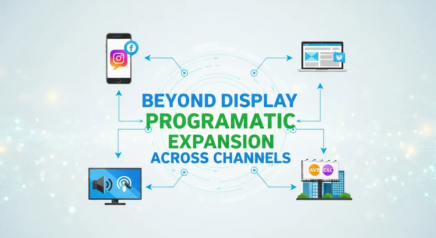Programmatic advertising across channels including Connected TV, digital audio streaming, and digital out-of-home displays.