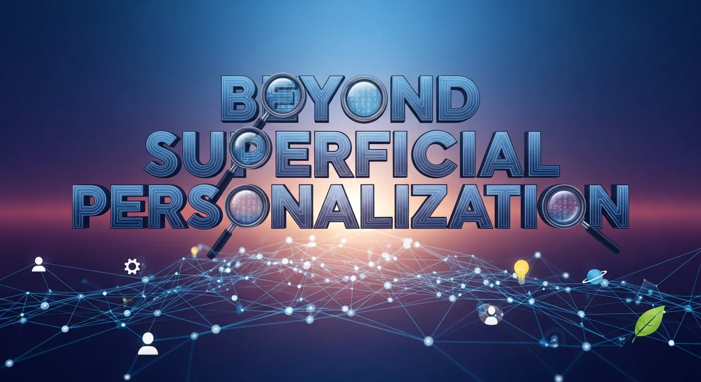 Graphic illustrating the evolution from basic email and product recommendations to multi-dimensional, context-aware customer experiences