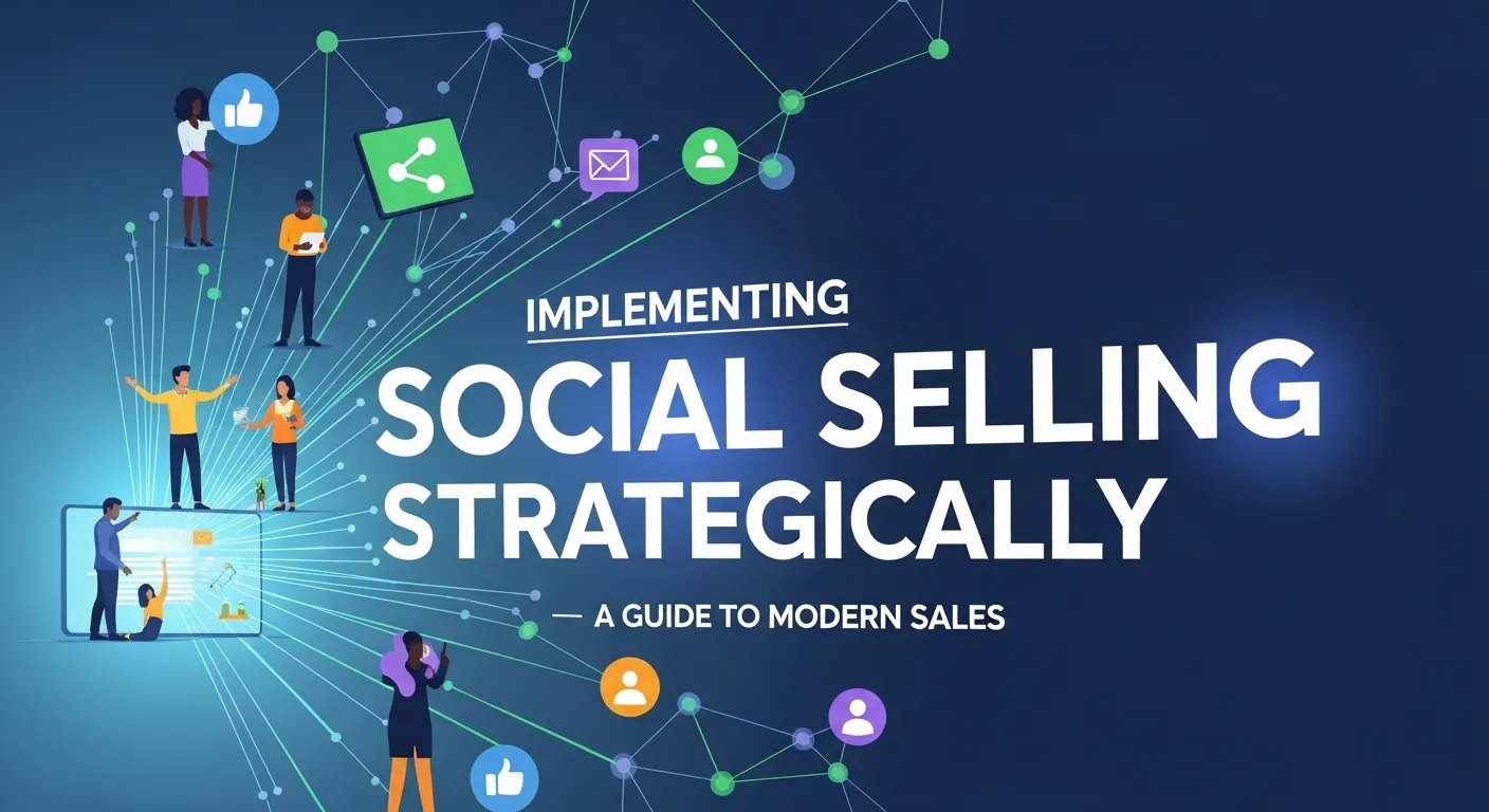 Sales and marketing professionals collaborating on a unified social selling strategy using data and digital tools