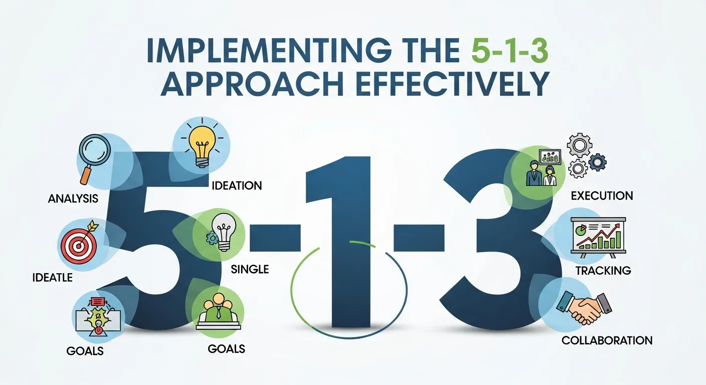 Step-by-step illustration of the 5-1-3 rule touchpoints, showing how each step builds on the previous: identify, prove, connect, deliver value, and create urgency.