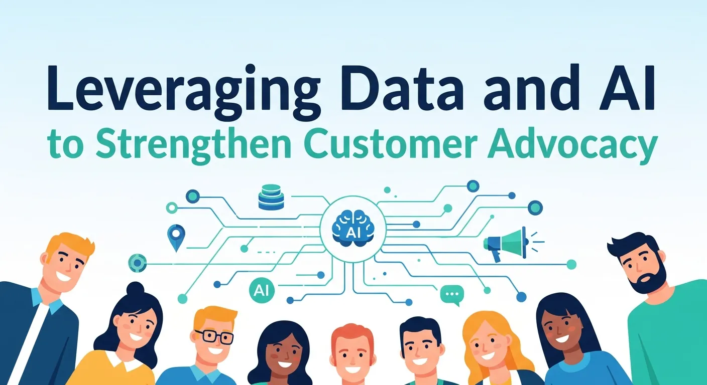 Artificial intelligence dashboard analyzing customer data to identify brand advocates, representing how AI helps businesses turn customers into brand ambassadors.