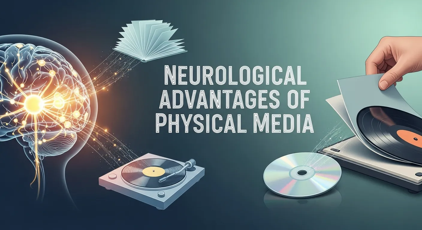 Illustration comparing brain activity when engaging with printed materials versus digital screens, highlighting stronger emotional and memory response to tactile media