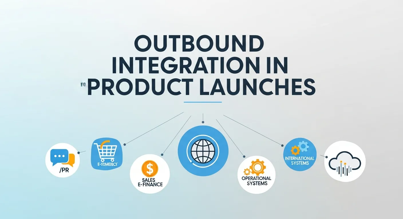 Omnichannel outbound marketing strategy showing integration of cold calling, email, and social media in a product launch plan
