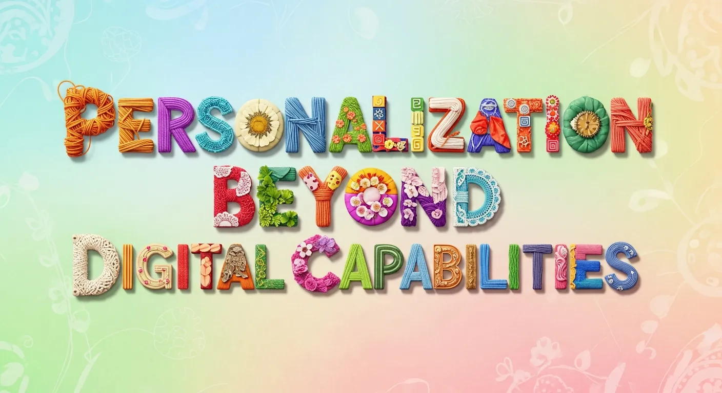 Close-up of personalized printed marketing materials featuring custom names, maps, and product recommendations generated through variable data printing