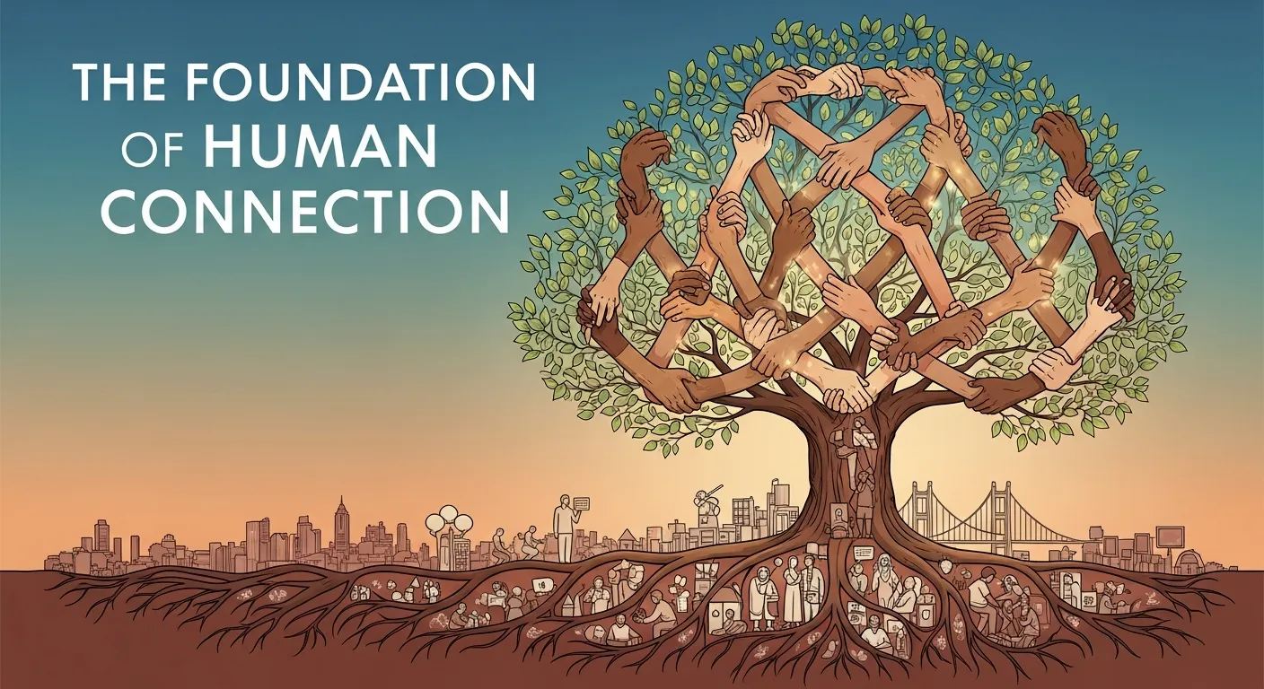 Handshake or gift exchange representing reciprocity and building trust in cold outreach.
