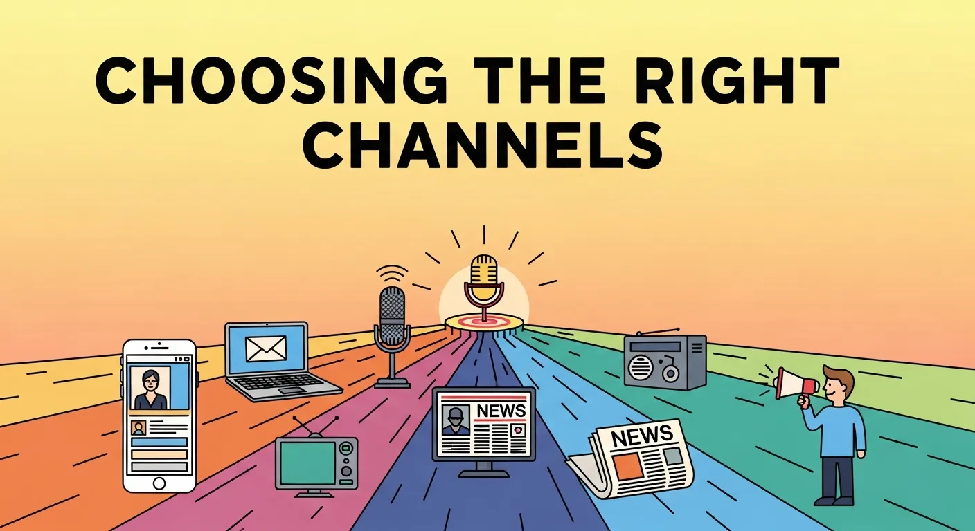 Digital marketer choosing the best outbound marketing channels such as email, cold calls, and social media ads