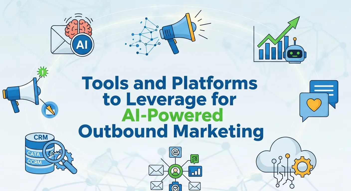 Top AI tools and platforms like Mailchimp, Outreach, and Google Analytics optimizing outbound marketing campaigns.