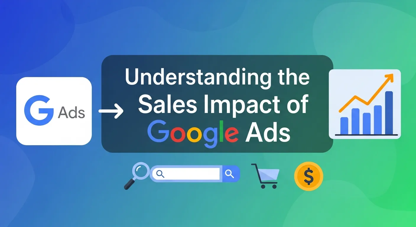 Sales funnel diagram showing how outbound display ads create awareness, inbound search ads drive conversions, and hybrid remarketing nurtures leads for Google Ads campaigns.