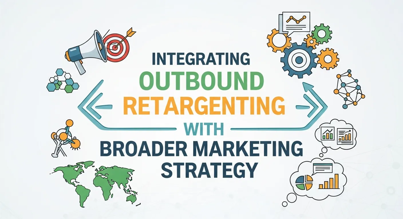 Integrated outbound retargeting dashboard connecting email, social media, and programmatic advertising of audience targeting