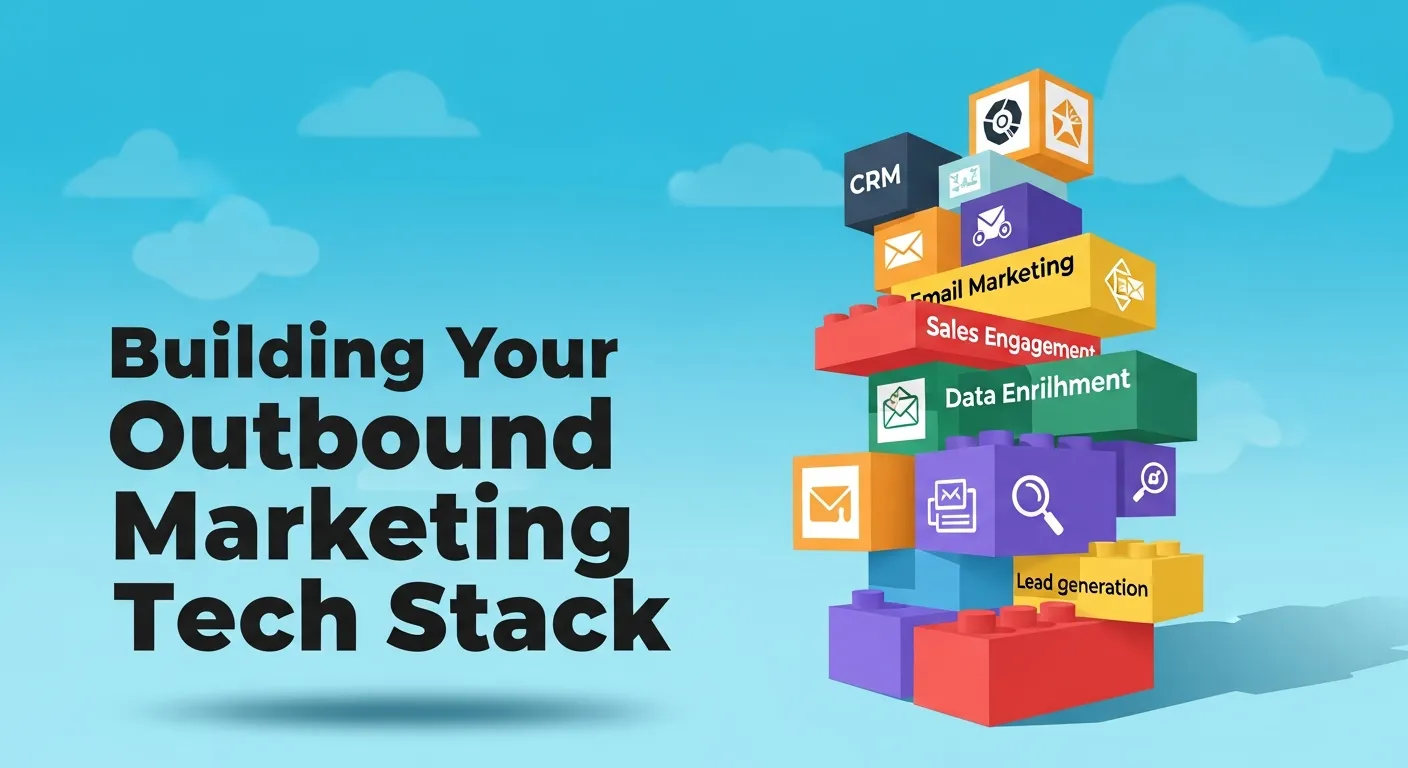 SaaS outbound marketing tech stack with CRM, sales automation, and prospecting tools connected for seamless lead management
