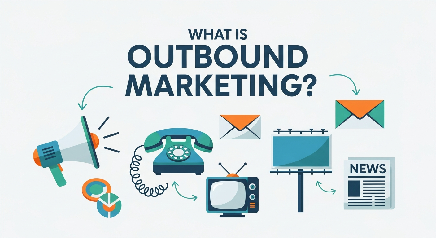 Outbound marketing involves actively pushing a marketing message out to potential customers. Think of it as the marketer initiating the conversation.